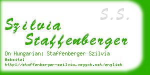 szilvia staffenberger business card